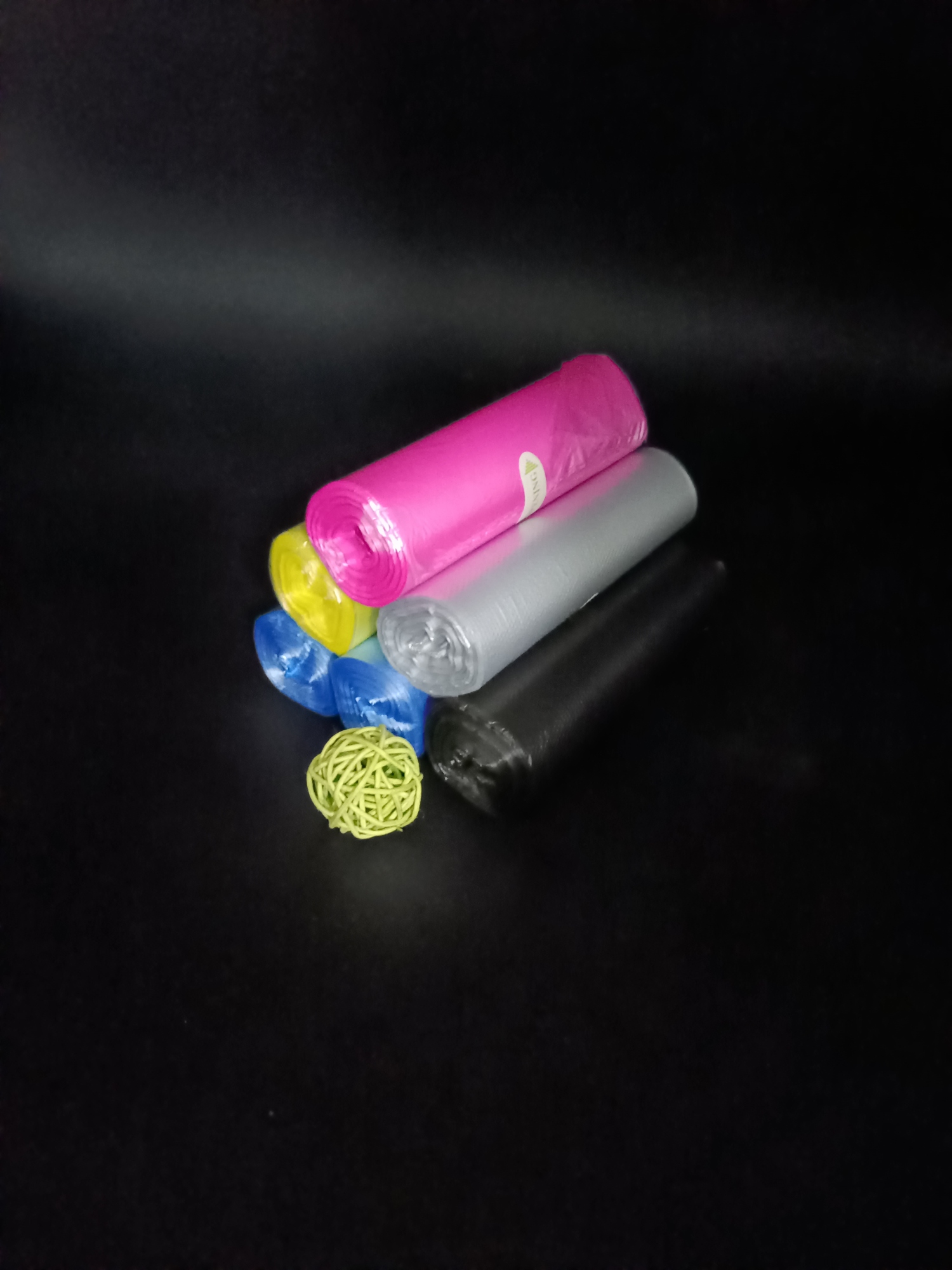 现货厂家直销连卷平口垃圾袋45*50（30/卷）