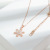 2021 New Autumn and Winter Temperament Snowflake Zircon Necklace Female Japan and South Korea Internet Hot Live Broadcast Same Style Clavicle Chain Jewelry
