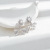 Sterling Silver Needle Micro Inlaid Zircon Bow Stud Earrings Women's Design Pearl Earrings Ornament