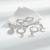 Micro Inlaid Zircon Four Awn Star Moon Ear Clip One Card Three Pairs Set Earrings Women's High-Grade Exquisite Light Luxury Ear Rings