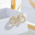 Sterling Silver Needle Geometric round Shell Stud Earrings Women's Korean Dongdaemun Zircon Earrings Exquisite Light Luxury Earring Ornament