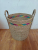 Straw Basket Storage Basket Plant Pot Sundries Basket Seaweed Woven Rattan Flower Pot Coats Flower Basket Garden