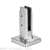Stainless Steel Glass Clamp in Swimming Pool Base Floor Clip Punch Free Square Fixed Clip Stainless Steel Swimming Pool Clip