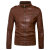 Hollow Figure Men's Foreign Trade Leather Clothing Trendy Stand Collar Fashion Slim Fit Men's Leather Jacket 1217-Xy93 P55