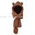 Cute Parent-Child Double-Layer Thickened Autumn and Winter Hat Gloves Scarf One-Piece Hat Plush Bear Three-Piece Warm Hat