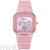 Women's Watch Colorful Silicone Strap round Watch Retro Three-Eye Printing Pointer Quartz Wrist Watch reloj