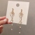 Creative Asymmetric Star Long Earrings Female Temperamental Tassels Hipster Earrings Korean Internet Celebrity 925 Silver Pin Earrings