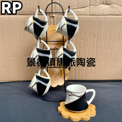 6 Cups 6 Saucers Coffee Set Set New Coffee Set Entry Lux Style Coffee Set Tea Set Gift Coffee Set