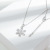 2021 New Autumn and Winter Temperament Snowflake Zircon Necklace Female Japan and South Korea Internet Hot Live Broadcast Same Style Clavicle Chain Jewelry