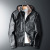 Middle-Aged and Elderly Winter Clothing Coat Men's Foreign Trade Leather Hooded Fleece-Lined Thickened Leather Coat Pu Casual Leather Jacket Fashion