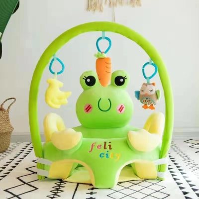 Cartoon Baby Learning Seat Infant Safety Small Chair Portable Children's Sofa Plush Toy Bell Puzzle