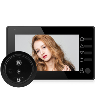 Visual Doorbell 4.3 Infrared Night Vision Camera Video Intelligence Digital Door Viewer Fingerprint Lock