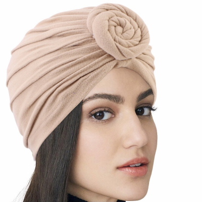 European and American Popular Plate Flower Tam-O'-Shanter Artificial Silk Lining Muslin Hat Donut Toque JD-1004T