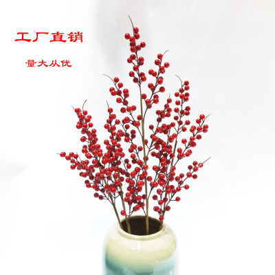 Simulation Chinese Hawthorn Lovesick Fruit Hollyberry Home Wedding Art Gallery Festival Decoration Christmas New Year
