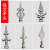 Iron Parts Forged Wrought Iron Head Spear Pointed Spear Head Cast Iron Gate Fence Accessories Iron Flower Material Full