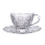 Embossed SUNFLOWER Milk Cup Breakfast Cup Home Glass Cups Water Cup with Handle Coaster Large Capacity Oat Cup