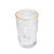 INS Nordic Style Retro Embossed Golden Trim Glass round SUNFLOWER Cup Cool Drinks Cup Milk Tea Shop Juice Cup