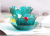 Japanese Style Hammer Pattern Petal Glass Bowl Set Fruit Plate Dessert Vegetable Salad Bowl Household Internet Celebrity Tableware