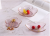 Creative Ins Transparent Glass Dishware Japanese Cherry Blossom Saucer Dish Household Dessert Snack Fruit Disc
