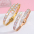18K Gold Titanium Steel Snake-Shaped Open-Ended Bracelet Women's Ins Cold Wind Niche Design Elegant White Fritillary Bracelet