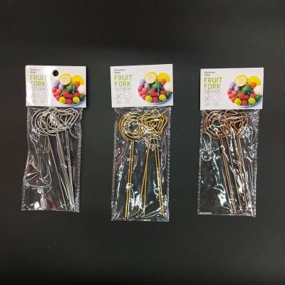 Household Stainless Steel Fruit Fork 6PCs Pulp Fork Kitchen Gadgets Wholesale