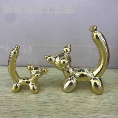Balloon Dog &#127880; Gold Plating Craft Dog Ceramic Ornaments