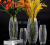 Glass Ice Flower Transparent Modern Simple Hydroponic Household Dried Flower Arrangement Large Water Lucky Bamboo Living Room Dining Table Vase