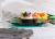 Nordic Ice Dew Series Plate Crystal Glass Dessert Fruit Plate Creative Golden Trim Thickened Disk Set