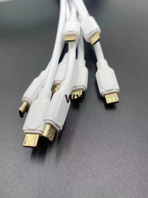 D8 Data Cable Od4.5 Bold 106 Copper 2A Fast Charge Mobile Phone Data Cable Black and White Cable