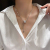 Online Influencer Jewelry Titanium Steel High Version Opal Necklace Light Luxury Super a Korean Simple Micro Diamond Small Waist Necklace