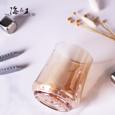 Creative Thread Bottom Whiskey Glass High Borosilicate Glasses Household Ins Transparent Juice Cup Breakfast Cup
