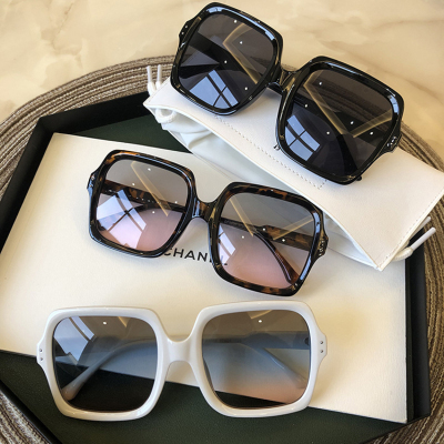 Vintage with Large Rims M Order Sunglasses Female Personal Influencer Street Shot to Make Big Face Thin-Looked Sunglasses UV Protection Face without Makeup Glasses