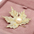 Korean Style New Diamond Plant Maple Leaf Pearl Brooch Scarf Pin Women's Brooch Corsage Dress Coat Cardigan Pin
