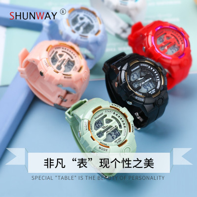 [Factory] Multi-Color Colorful Electronic Watch for Primary and Secondary School Students New 50M Depth Waterproof Watch Unisex