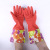Household Cotton Velvet Lining Flower Sleeve Latex Gloves Fleece Warm Dishwashing and Washing Protective Gloves Factory Wholesale
