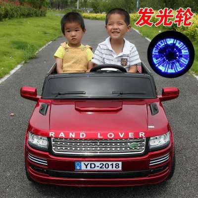 Children's Electric Car Four-Wheel Double Seat Boys and Girls Remote-Control Automobile Oversized off-Road Baby's Toy Car Seated