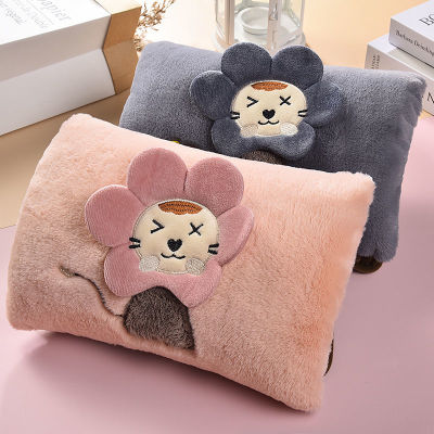 [Wholesale] Household Rechargeable Hot Water Bag Electric Heating Bag Hand Warmer Heating Pad Removable and Washable Zipper Imitation Rabbit Fur