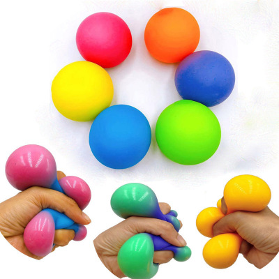 Cross-Border Custom TPR Extrusion Color Changing Stress Ball New Exotic Stress Relief Artifact Color Flour Ball Toy