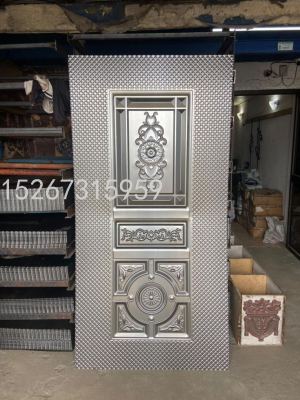 Anti-Theft Door Stainless Steel Hilar Plate Cold Rolled Embossed Door Panel Can Be Set Square Foreign Trade Export