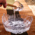 New Japanese Style Large Transparent Glass Tea Basin Handmade Iceberg Washed Fruit Plate Tea Residue Barrel Kung Fu Tea Utensils