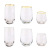 Crystal Glass High Temperature Resistant Gold Rim Eggcup Milk Fruit Juice Mousse Cup Oval Belly Beer Drink Cup