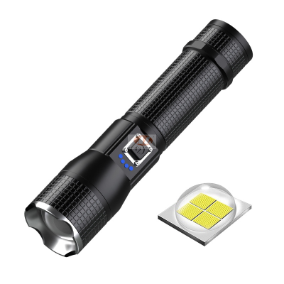 New High-Power P50 Strong Light Remote Zoom Flashlight with Output Input Portable Flashlight Wholesale