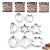 Ryj Stainless Steel Biscuit Mold Suit Kitchen DIY Biscuits Model Gingerbread Man Cookie Cutter 8-Piece Set Baking Tool