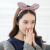 Yisiya Adult Female Cute Bow Rabbit Ears Korean Style Striped Plaid Headband Fashion Fabric Headdress