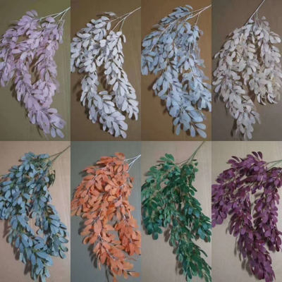 Artificial Flower Home Decoration Artificial Leaves Fake Flower for Wedding Artificial Plant Handle Bunch Willow Leaf Wedding Handle Willow Leaf