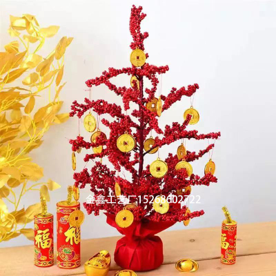 New Year Fortune Tree Home Decor Delicate Money Tree Ornament Desktop Decoration Chinese Spring Festival Home Decor