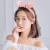 Yisiya Adult Female Cute Bow Rabbit Ears Korean Style Striped Plaid Headband Fashion Fabric Headdress