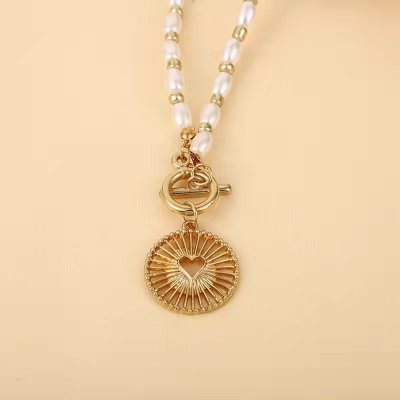 European and American Retro Bead Double-Layer Necklace Factory Direct Supply Korean Jewelry Fashion All-Match Spot