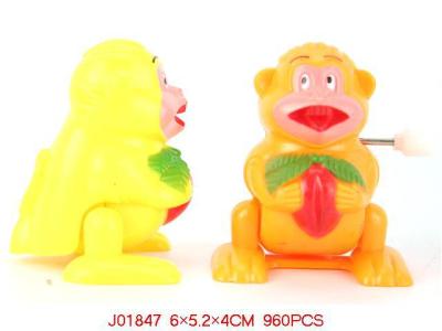 Hot Selling Three-Color Winding Flip-up Monkey Clockwork Orangutan Winding Tilting Monkey Two Mixed J01847