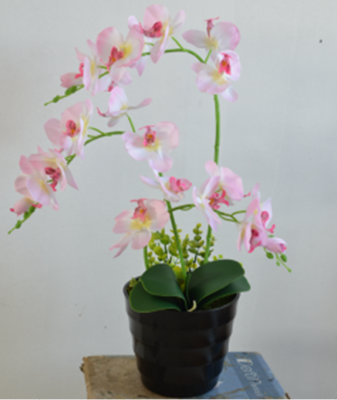 Phalaenopsis Artificial Flower Bonsai Decoration Fake Flower and Plastic Flower Home Living Room Coffee Table TV Cabinet Decoration Ornament Furnishing
